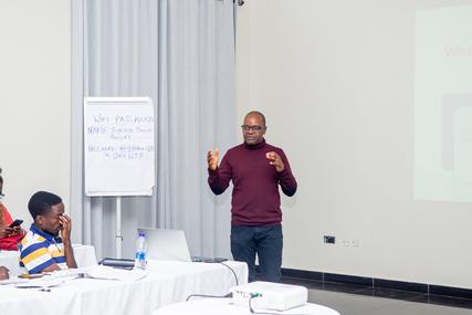 Photo: Associate Professor Yamikani Chimalizeni leading the class